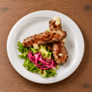 Stuffed pork skewer